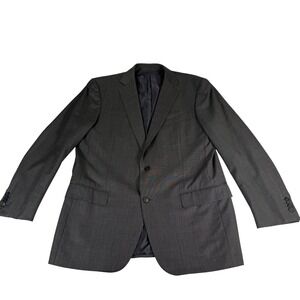 Ermenegildo Zegna Charcoal Gray Wool Suit Jacket Blazer Mens Size 54R Business